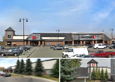 Exterior Retail – Exterior renderings are used during design to apply the latest branded decor standards to an existing store. Key architectural elements are preserved to complement the surrounding plaza. This approach balances modernization with heritage, achieving both contemporary design and contextual harmony.