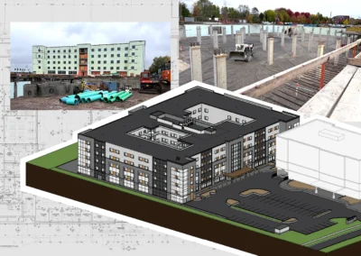 Palladium Long Term Care, Burlington, Ontario – In collaboration with the partnering architects, we delivered comprehensive architectural services from preliminary design through construction documents, including detailed drawings, client reviews, permit support and on-site coordination to ensure design integrity, compliance and smooth project delivery.